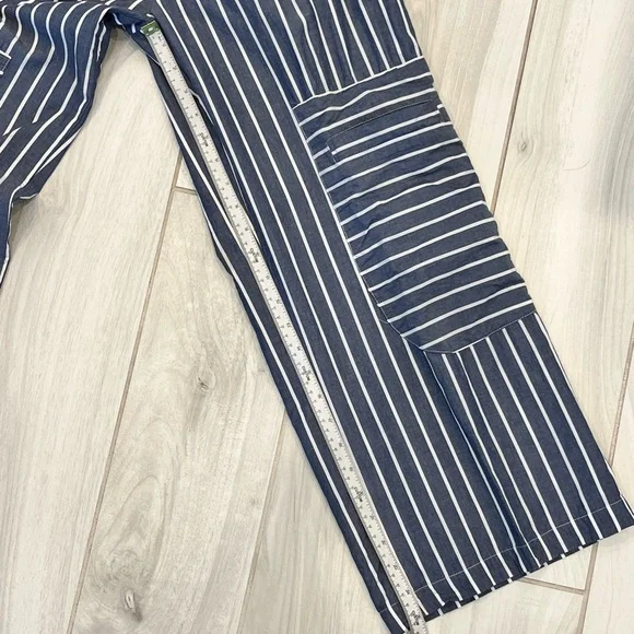 Tulip Brand Lightweight Cotton Striped Cropped Pants Sz XS - Picture 5 of 12